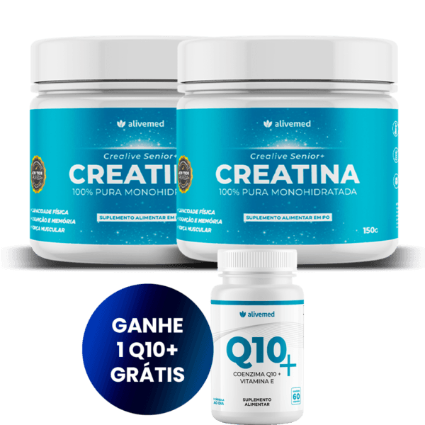 Kit com 2 Crealive Senior + 1 Coenzima Q10 Grátis