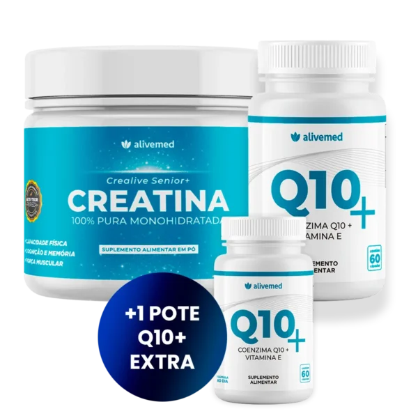 Kit com 1 Crealive Senior + 2 Coenzima Q10+