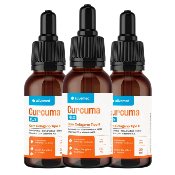 Kit com 3 frascos CurcumaPlus