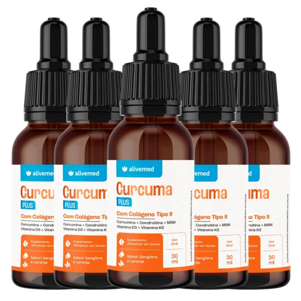 Kit com 5 frascos - CurcumaPlus
