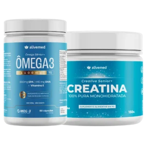 Kit com 1 Ômega Sênior + 1 Creatina Sênior